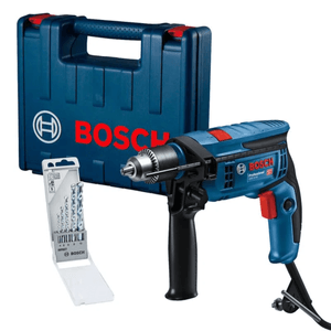 Furadeira Impacto GSB 13 RE 127V 750W Azul C/Maleta E Kit Broca X-line Bosch