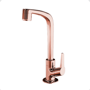 Torneira Lavatório de Mesa Bica Alta Flatt Rose Gold 1195 F71 RG Lorenzetti