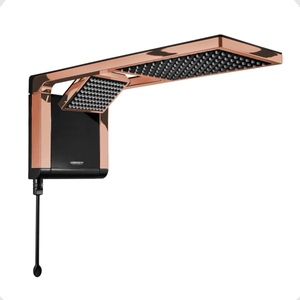 Chuveiro Ducha Elétrico Eletrônico Acqua Duo Ultra 220V 7800W Preto/Rose Gold Lorenzetti